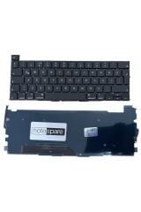 MacBook ile Uyumlu Pro 16'' A2141 (EMC 3347) Klavye Işıklı Siyah Büyük Enter Versiyon TR