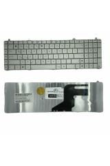 Asus ile Uyumlu N55, N55E, N55S, N55S8, N55SF, N55SL, N55XI Notebook Klavye Gümüş Gri TR