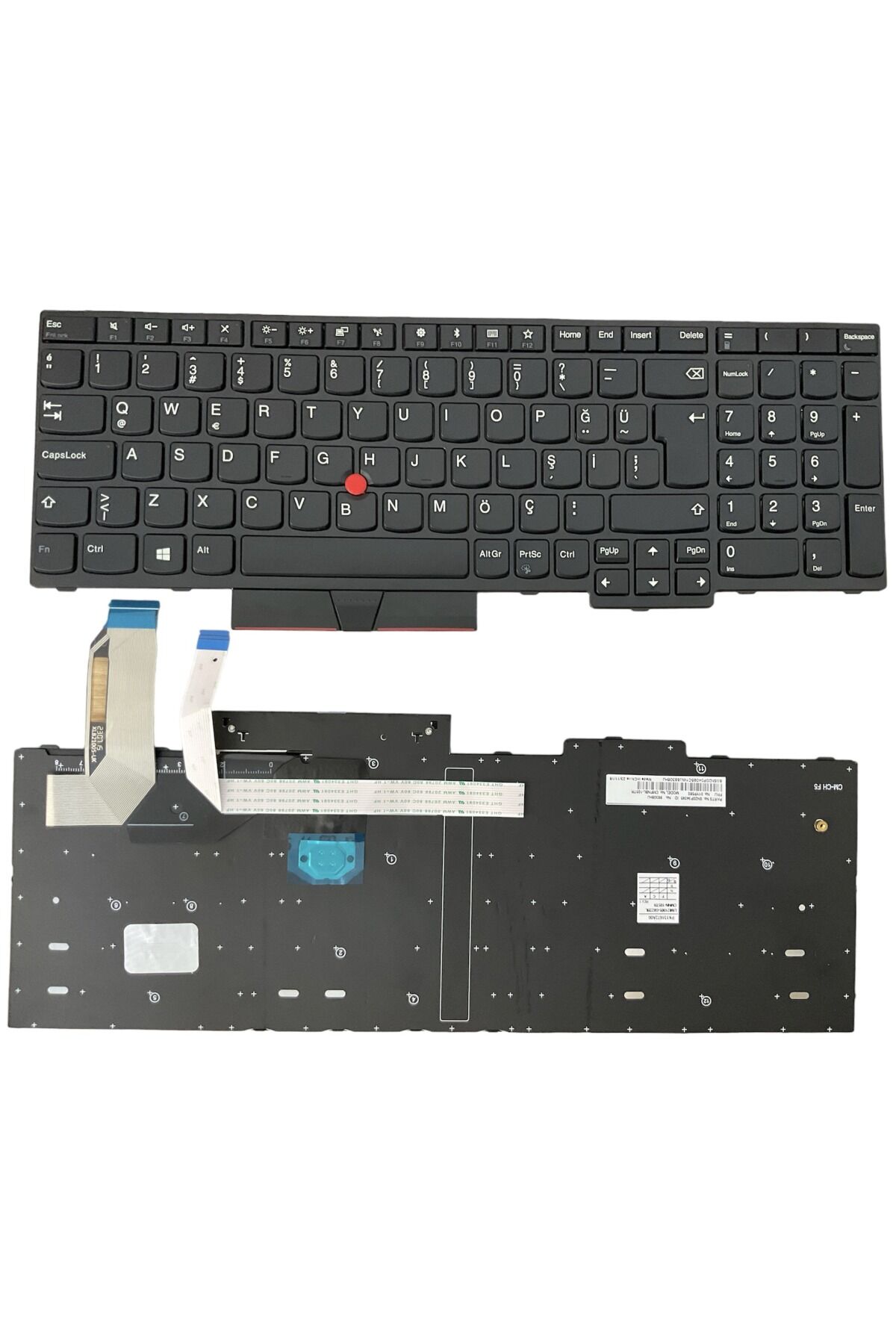 Lenovo ile Uyumlu 01YP600, 01YP627, 01YP629, 01YP640, 01YP667 Notebook Klavye Siyah TR Çerçeveli