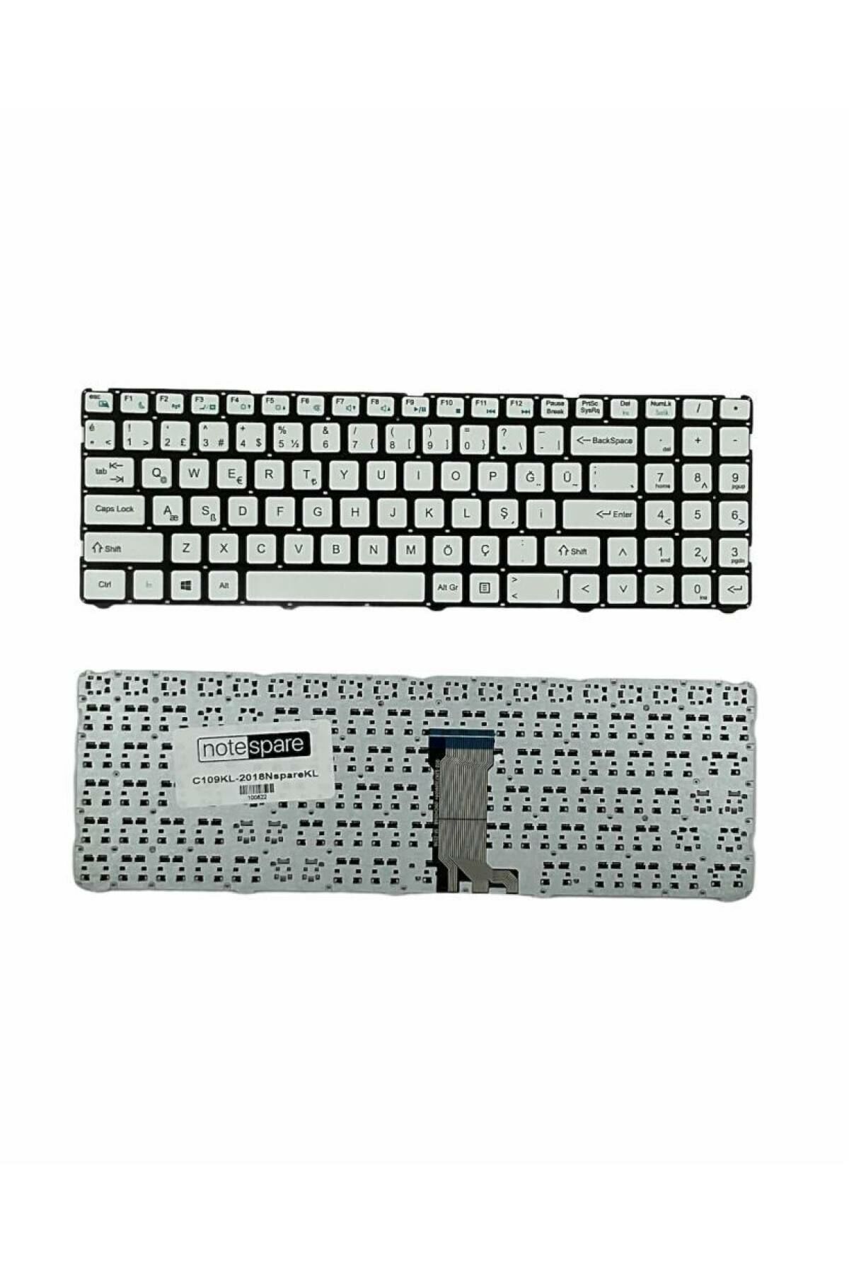 Casper ile Uyumlu Nirvana C650.8130-4T00X-S, C650.8250-4C40T-S Notebook Klavye Beyaz TR