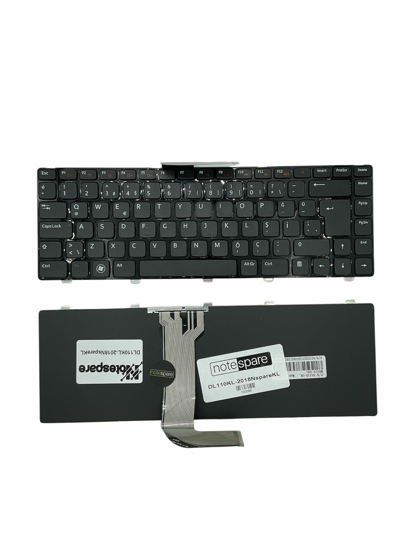 Dell ile Uyumlu Inspiron 15R-5520 P33G Notebook Klavye Siyah TR