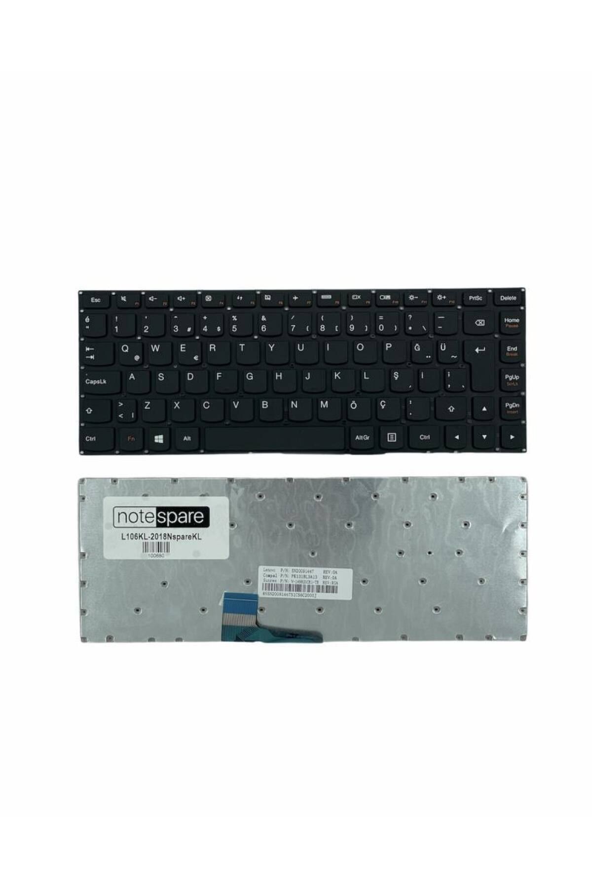 Lenovo ile Uyumlu U31-70, U3170, U41-70, U4170 Notebook Klavye Siyah TR