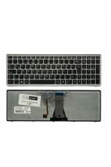 Lenovo ile Uyumlu 25211050, 25211080, 25211084, 25212971 Notebook Klavye Işıklı Gümüş Gri TR
