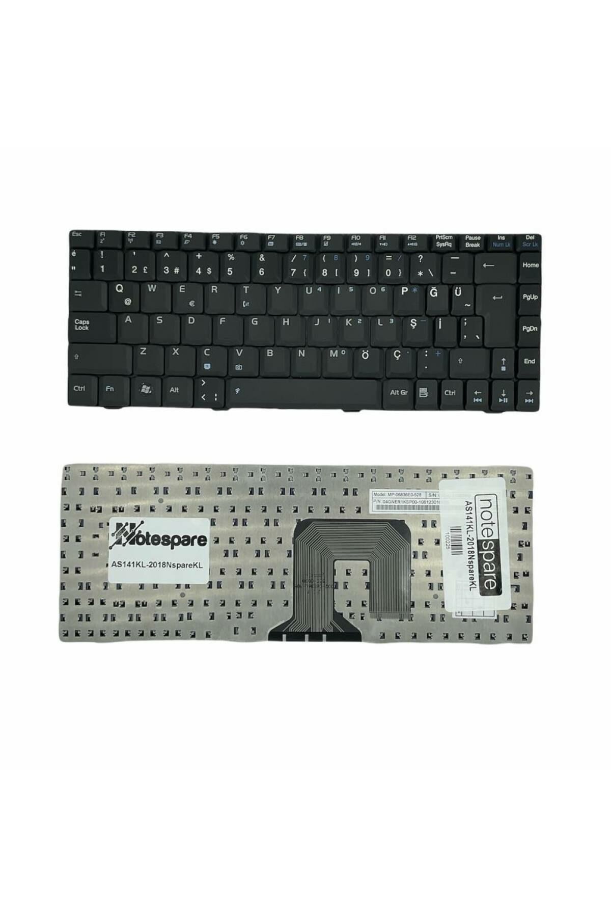 Asus ile Uyumlu 04GNER1KTU00-1, 04GNER1KUS00-1 Notebook Klavye Siyah TR