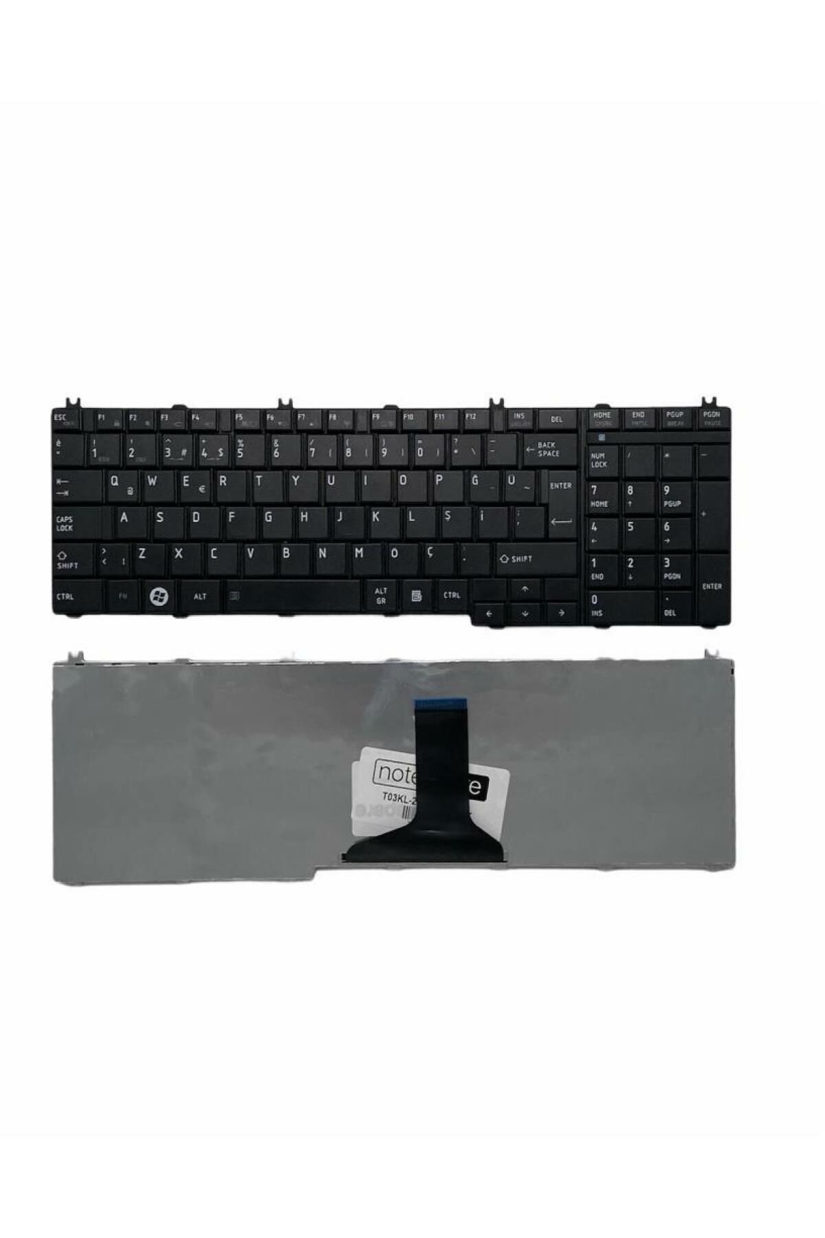 Toshiba ile Uyumlu AEBL6A00110-TR, AEBL6A0030-TR, AEBL6E00130 Notebook Klavye Siyah TR