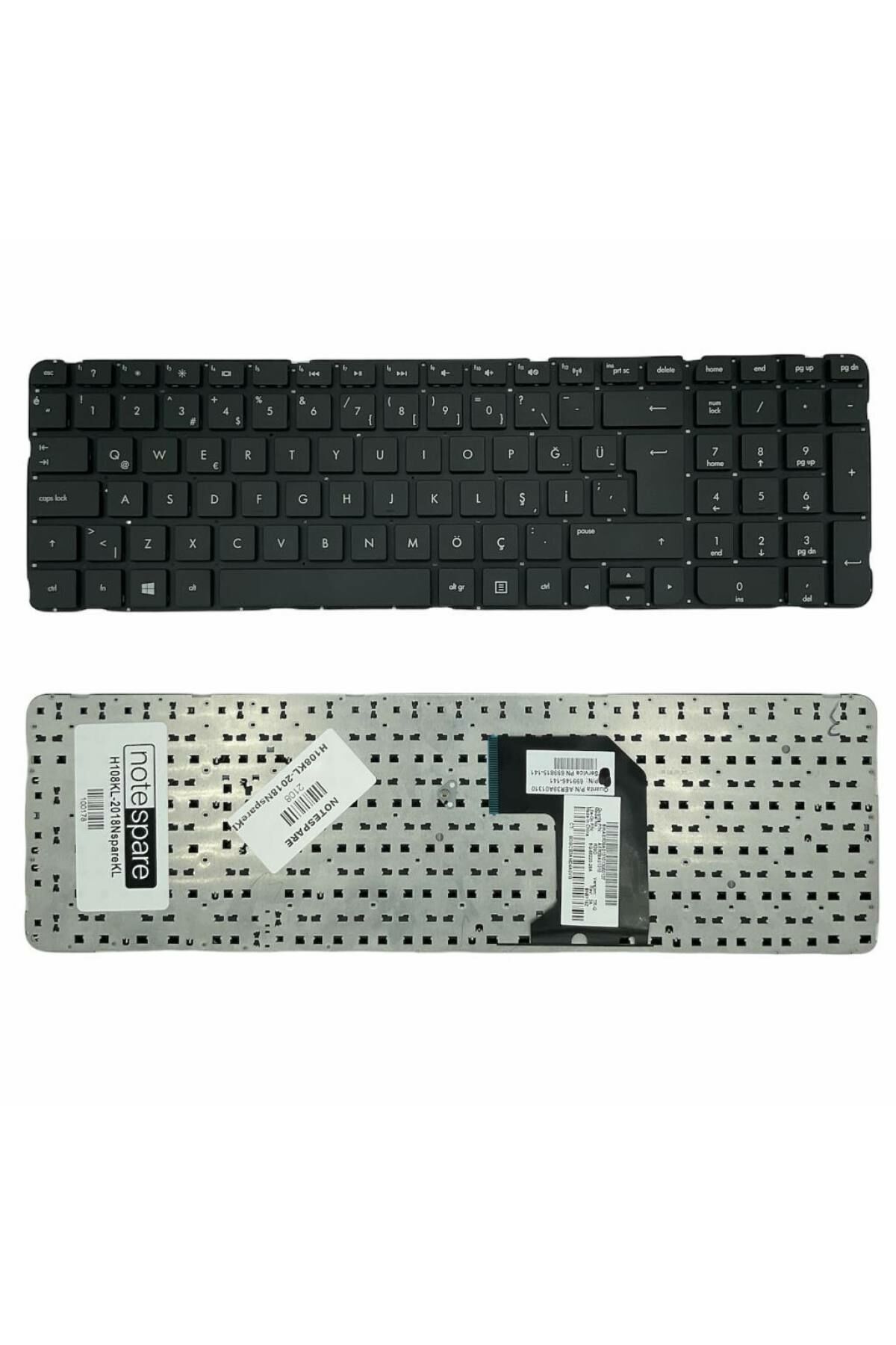 Hp ile Uyumlu Pavilion g7-1210et, g7-1210st, g7-1300et, g7-1300st Notebook Klavye Siyah TR