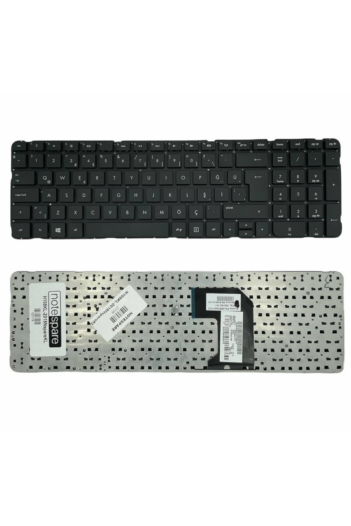 Hp ile Uyumlu Pavilion g7-1350et, g7-1350st Notebook Klavye Siyah TR