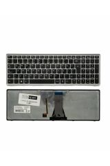 Lenovo ile Uyumlu IdeaPad S500 Type 20247, S500 Type 20248 Notebook Klavye Işıklı Gümüş Gri TR