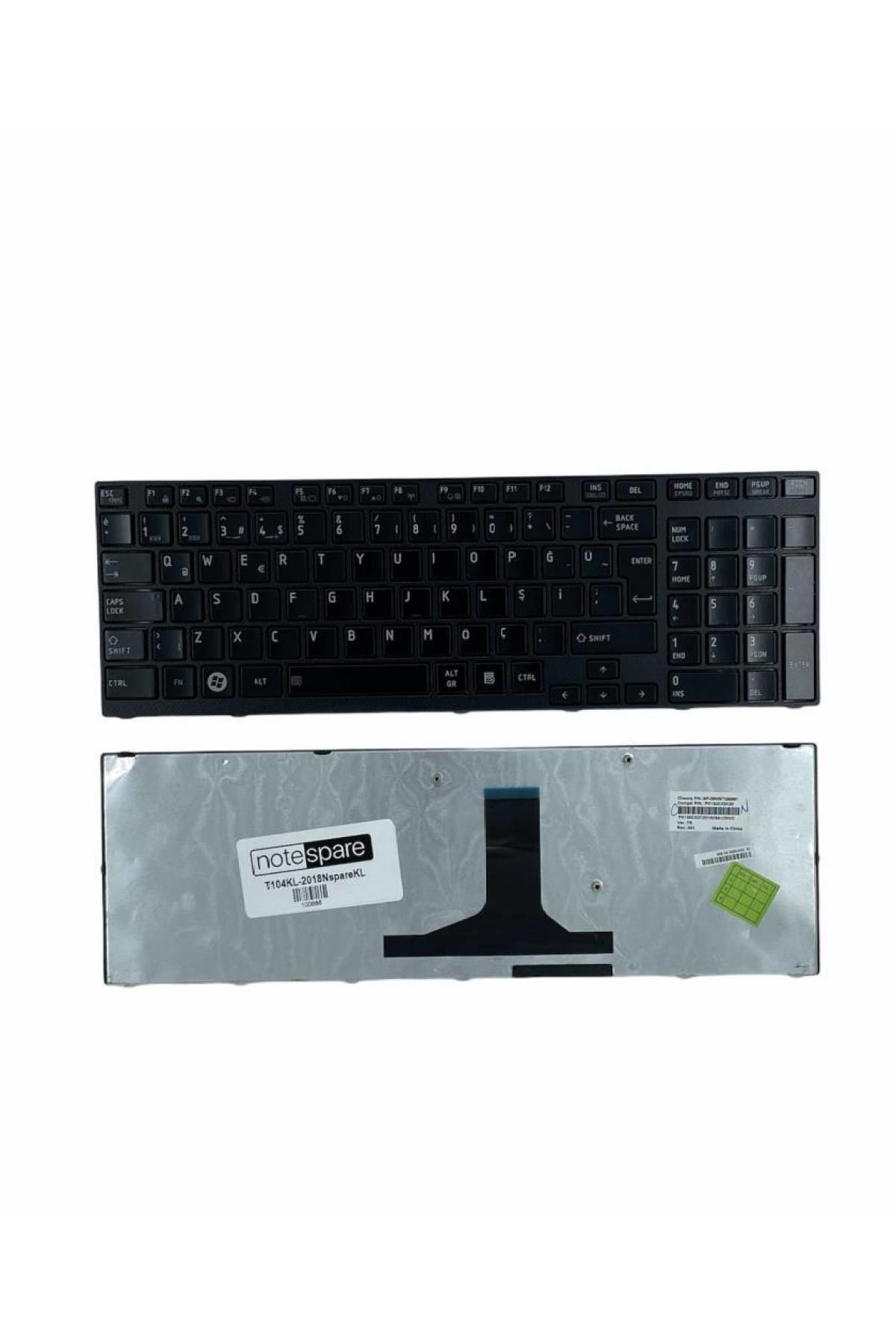 Toshiba ile Uyumlu Satellite P770-104, P770-105, P770-111, P770-120 Notebook Klavye Siyah TR