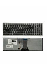 Lenovo ile Uyumlu S500, S510P, Z510, Z510P Notebook Klavye Işıklı Gümüş Gri TR