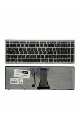 Lenovo ile Uyumlu T6E1-TUR, T6E1-US Notebook Klavye Işıklı Gümüş Gri TR