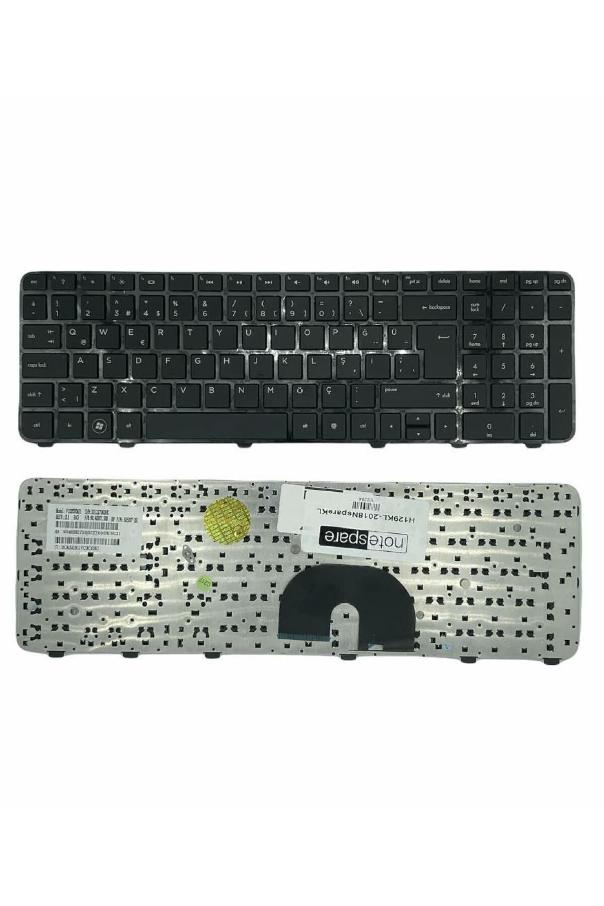 Hp ile Uyumlu Pavilion DV6-6110ET (LZ486EA), DV6-6110ET (LZ486EA) Notebook Klavye Siyah TR