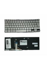 Asus ile Uyumlu UX490, UX490UA Notebook Klavye Işıklı Gümüş Gri TR