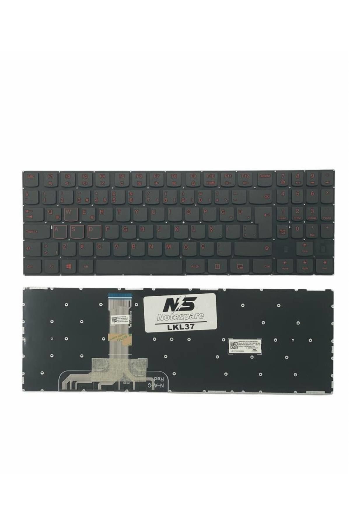 Lenovo ile Uyumlu Legion Y530 İ5-8300H, Y530 İ7-8750H Notebook Klavye Siyah TR