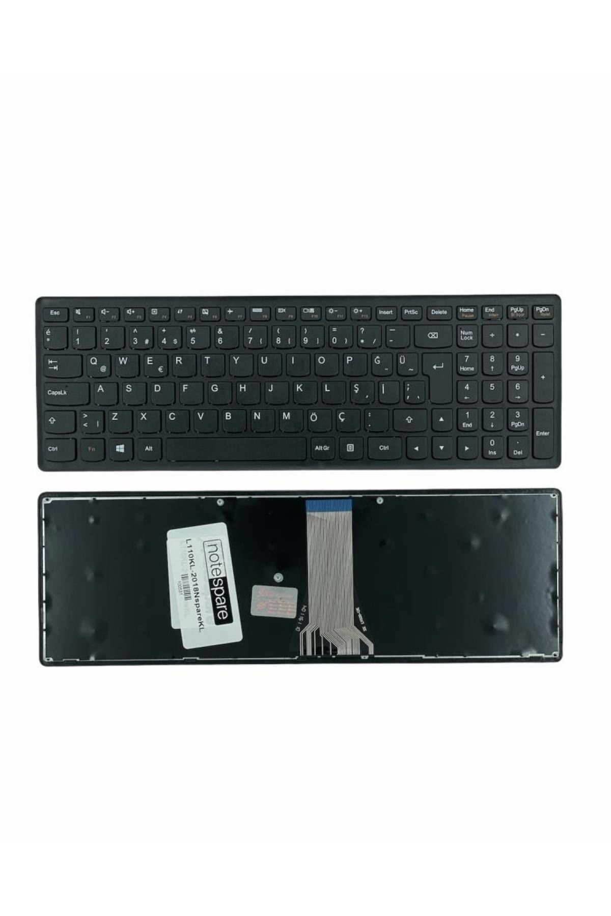 Lenovo ile Uyumlu Flex 15, Flex15AP-IFI, Flex15D Notebook Klavye Siyah TR