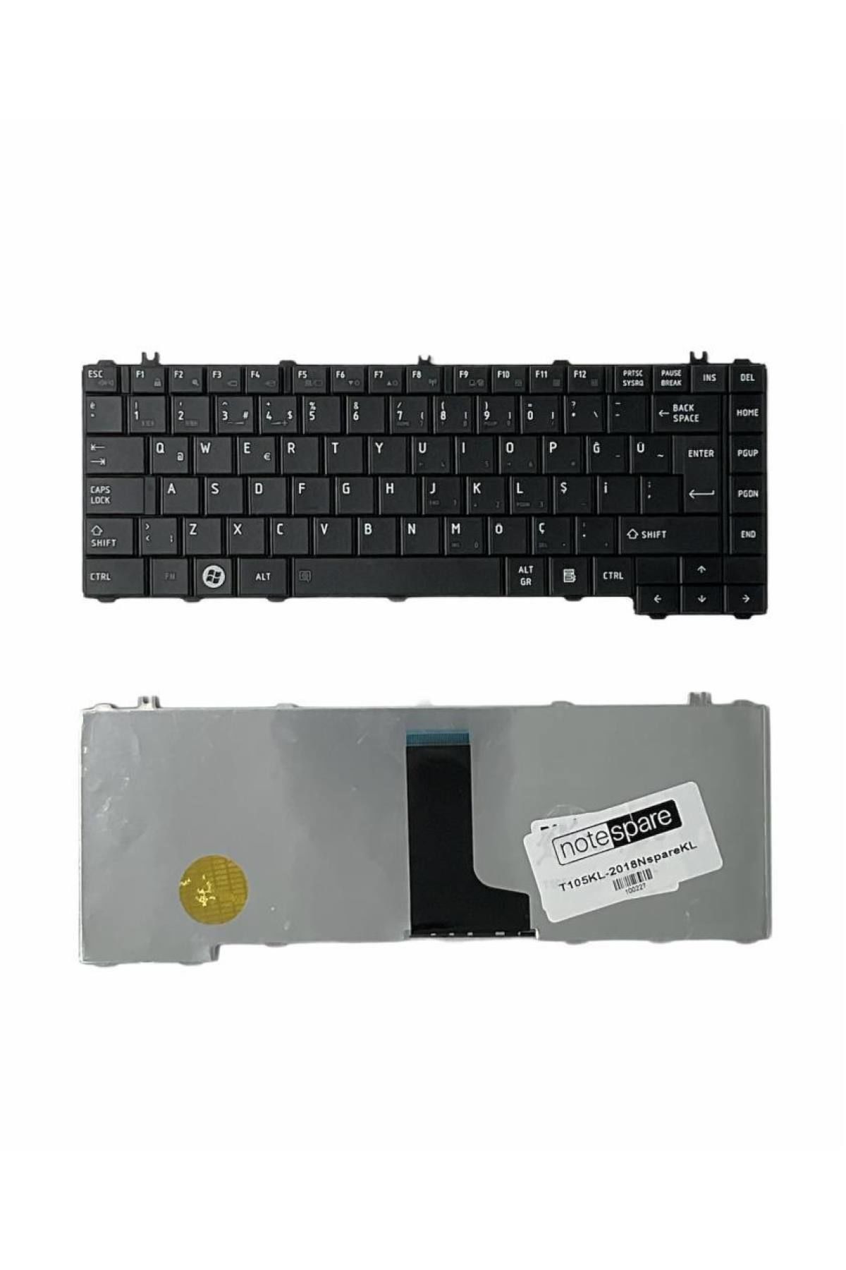 Toshiba ile Uyumlu Satellite C640-10H, C640-10J, C640-10L, C640-10M Notebook Klavye Siyah TR
