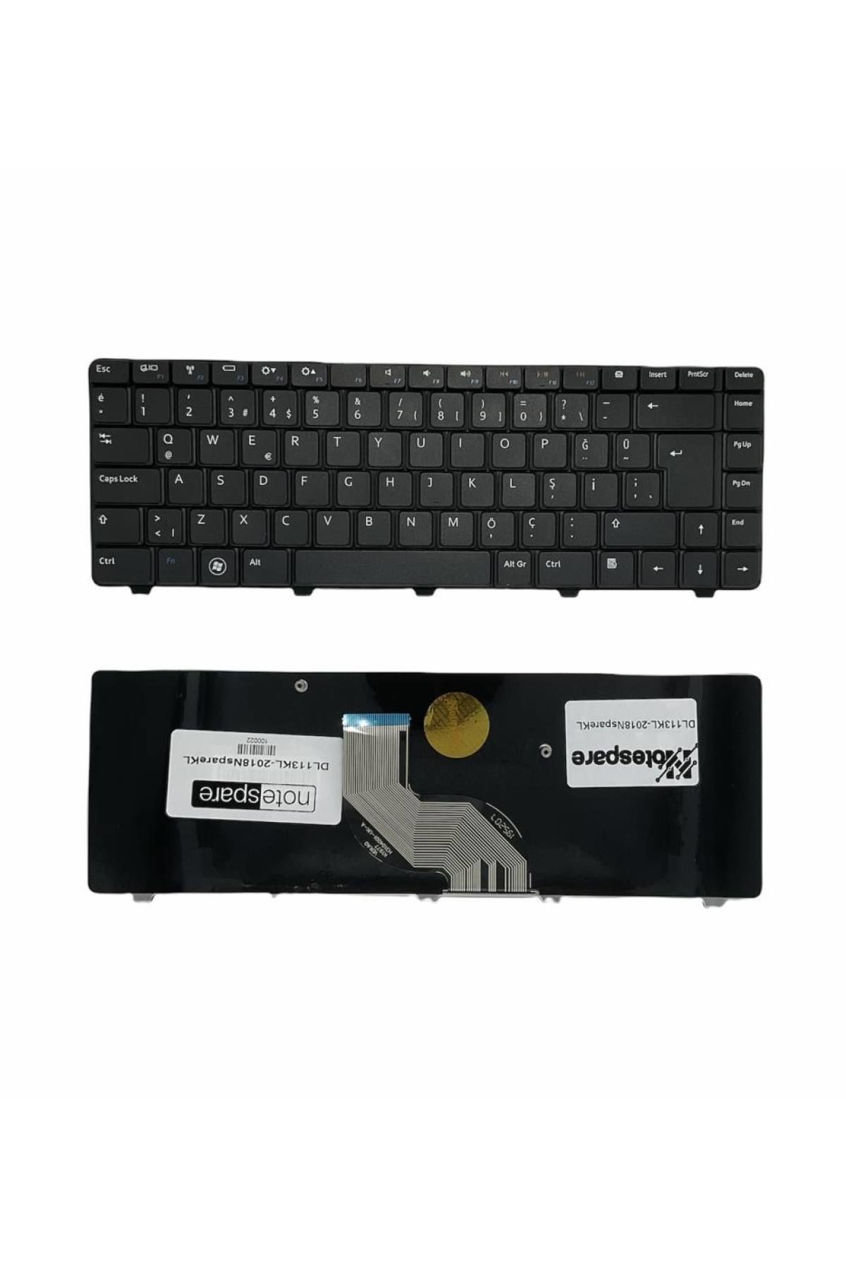 Dell ile Uyumlu Inspiron 14R M5030, 14R N3010, 14R N4010, 14R-N4010 Notebook Klavye Siyah TR