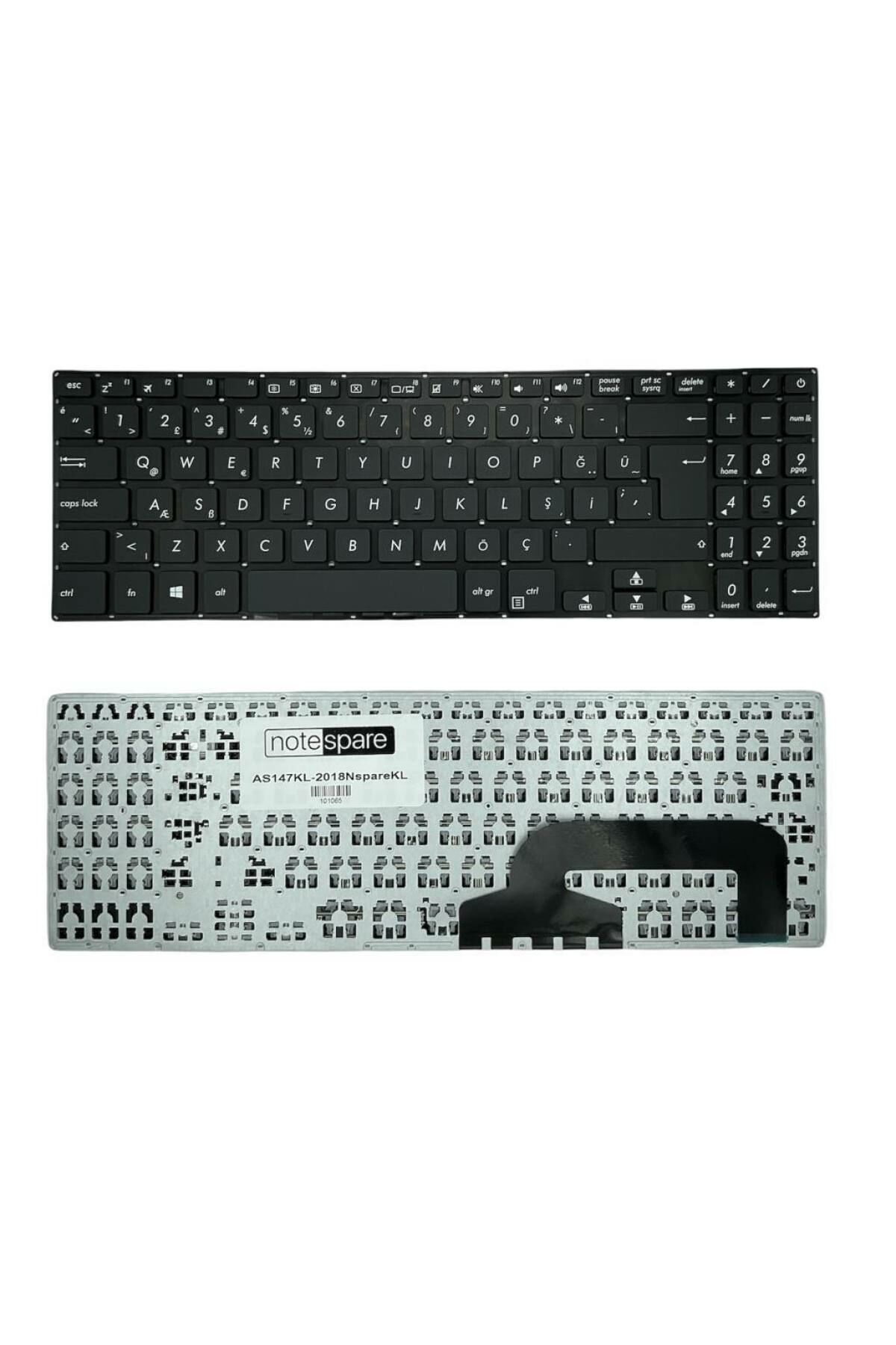 Asus ile Uyumlu VivoBook X507UA, X507UB, X507UF Notebook Klavye Siyah TR