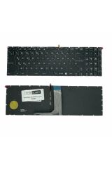 Msi ile Uyumlu GS63VR 7RF-266TR, GS63VR 7RF-267XTR, GS70 2QE-252TR Notebook Klavye Işıklı Siyah TR
