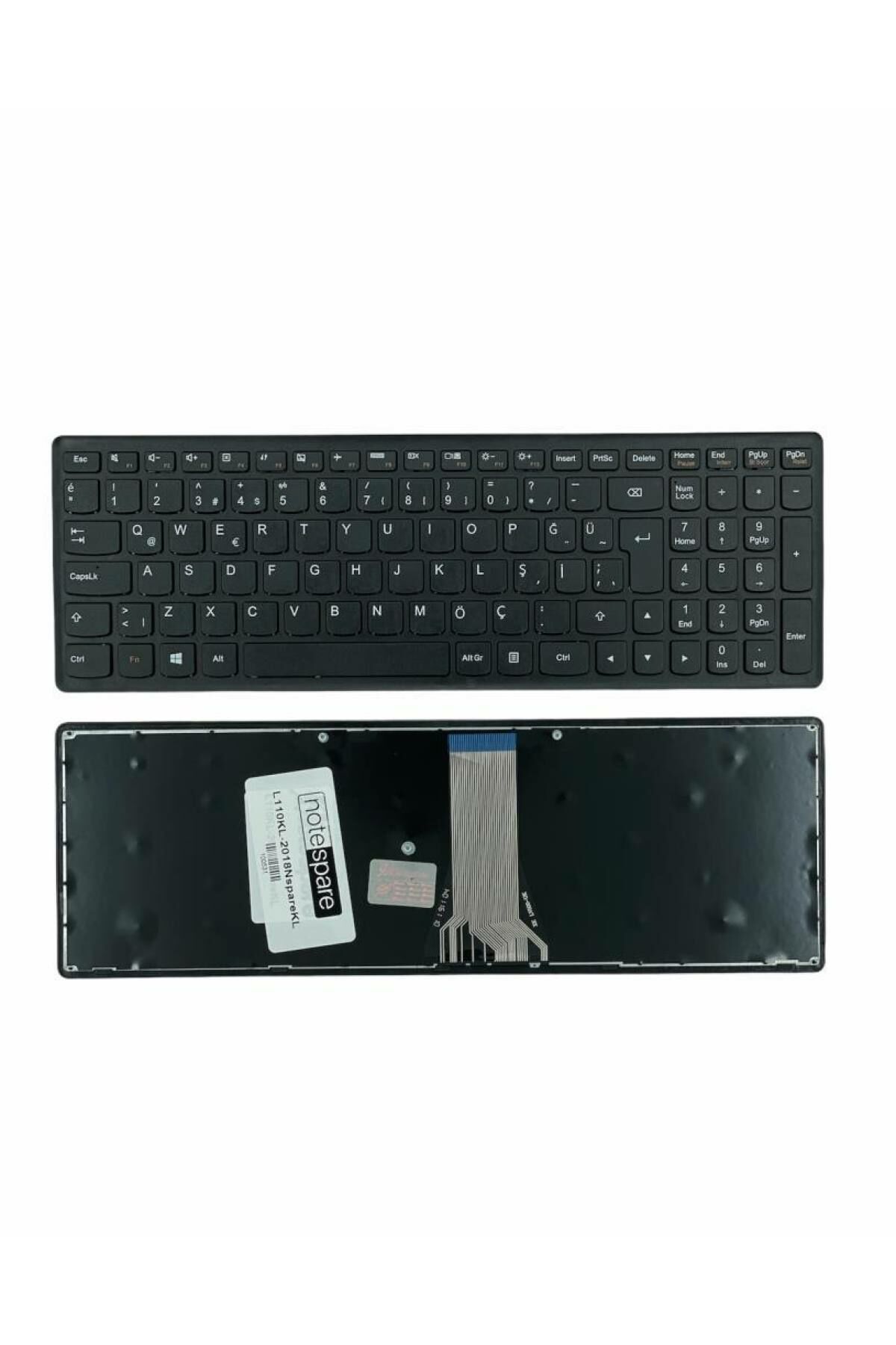 Lenovo ile Uyumlu T6E1-TUR, T6E1-US Notebook Klavye Siyah TR
