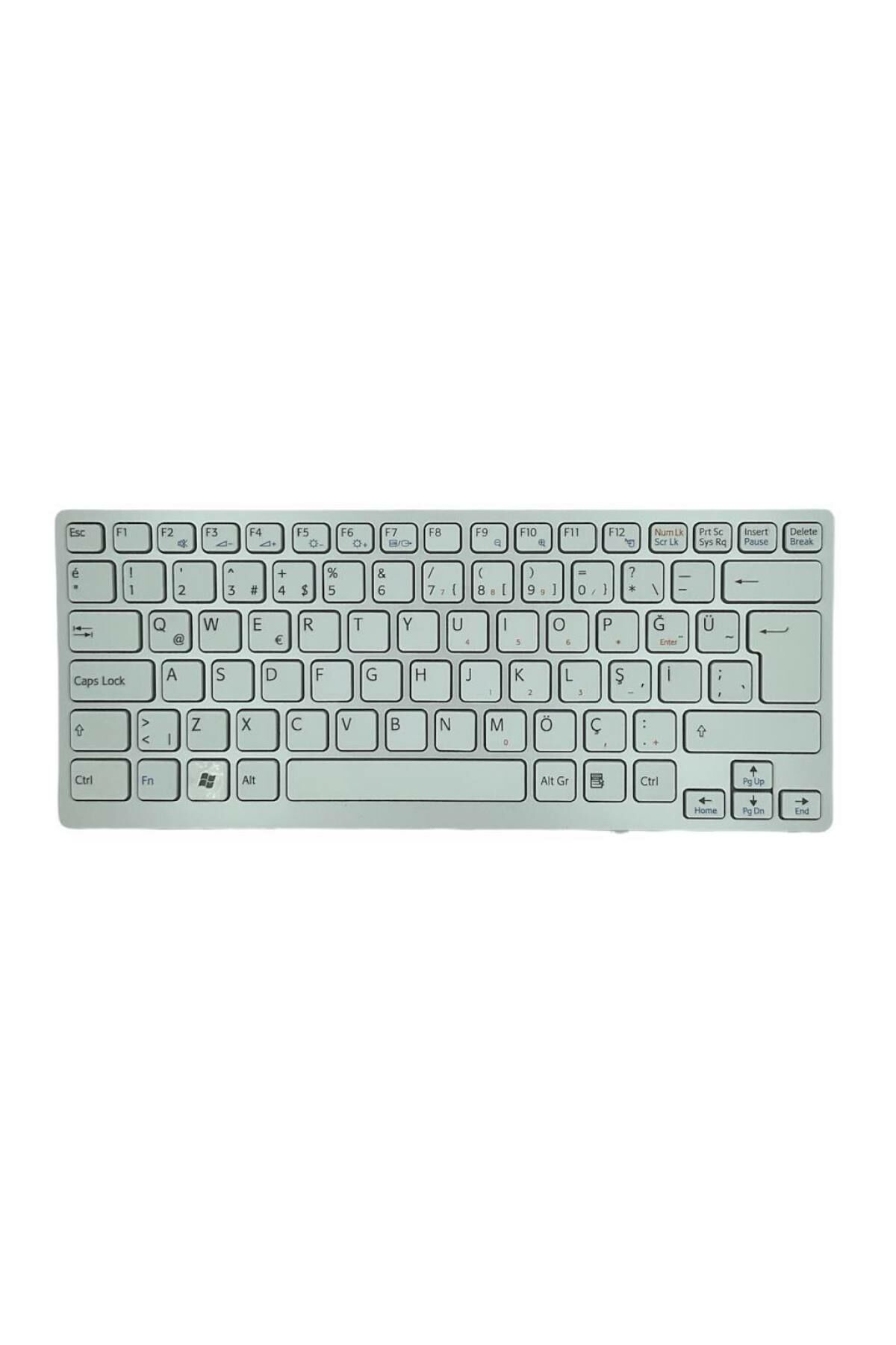 Sony ile Uyumlu Vaio PCG-61411L Notebook Klavye Beyaz TR