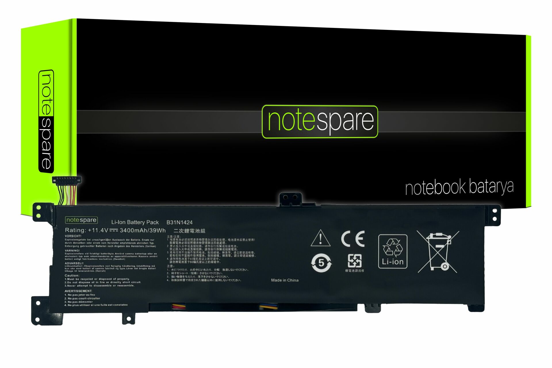 Asus ile Uyumlu A400U, A401L, K401LB, K401UB, K401UQ Notebook Batarya Pil 39 WH VERSİYON
