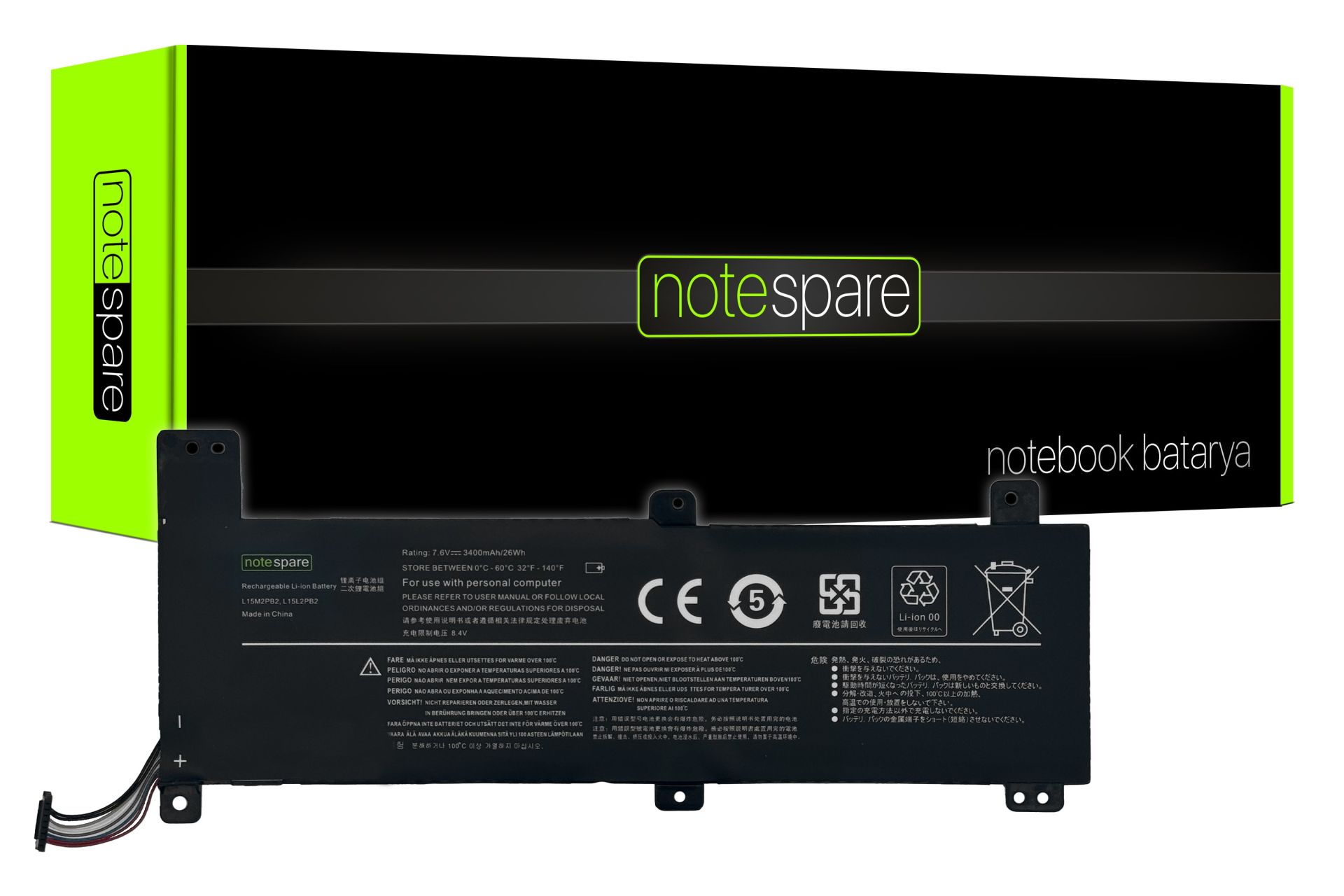 Lenovo ile Uyumlu IdeaPad 5B10K87712, 5B10K87713, 5B10K87714 Notebook Batarya Pil
