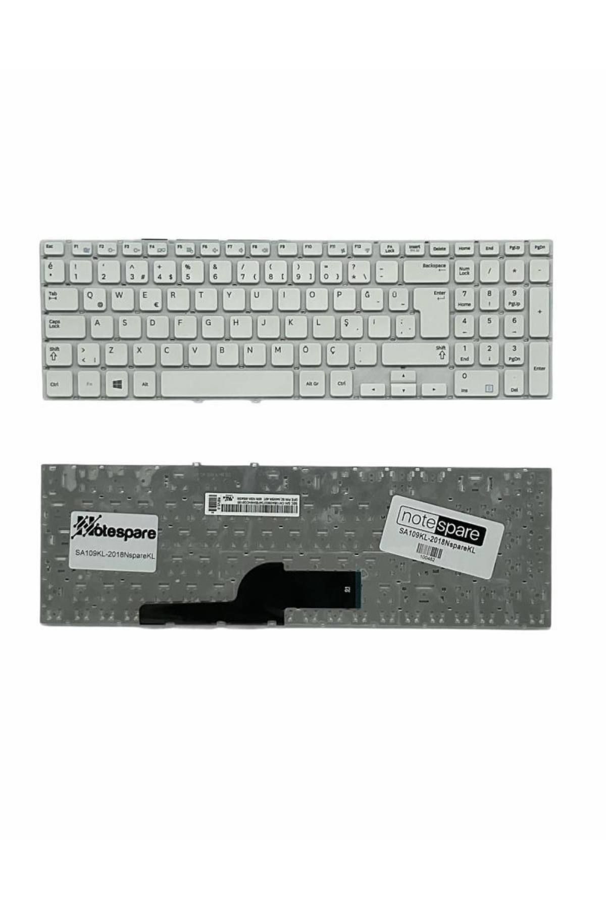 Samsung ile Uyumlu NP350V5C-S03TR, NP350V5C-S09TR, NP350V5C-S0ATR Notebook Klavye Beyaz TR