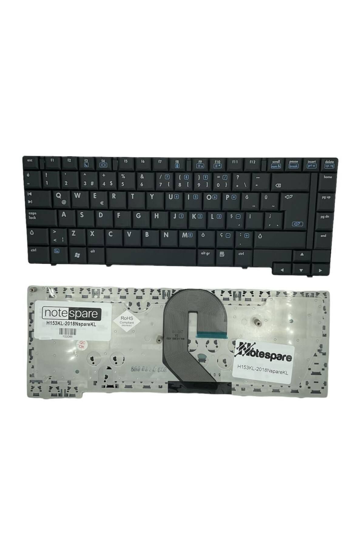 Hp ile Uyumlu Compaq 6510b, 6515b, 6710b Notebook Klavye Siyah TR