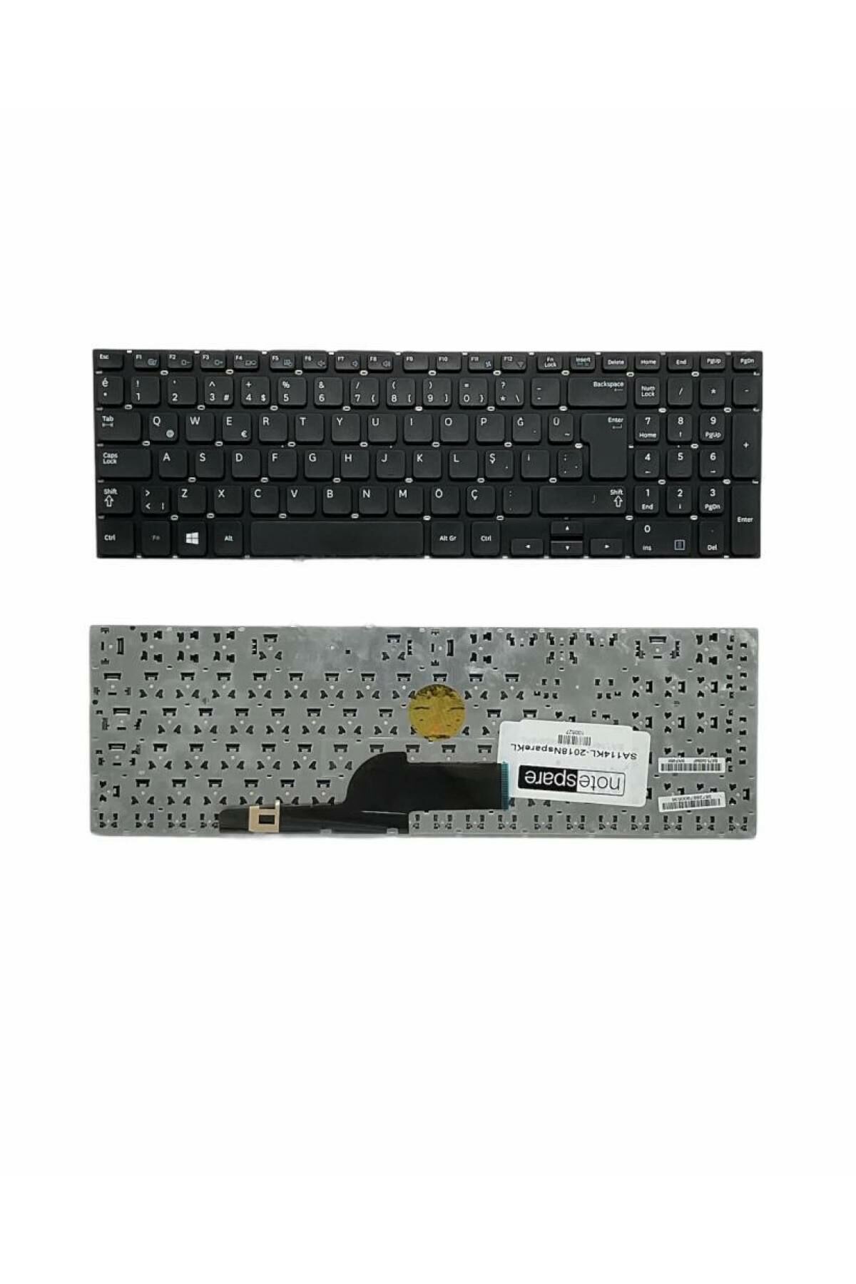 Samsung ile Uyumlu NP270E5V, NP275E5E, NP275E5V, NP300E5E, NP300E5V Notebook Klavye Siyah TR