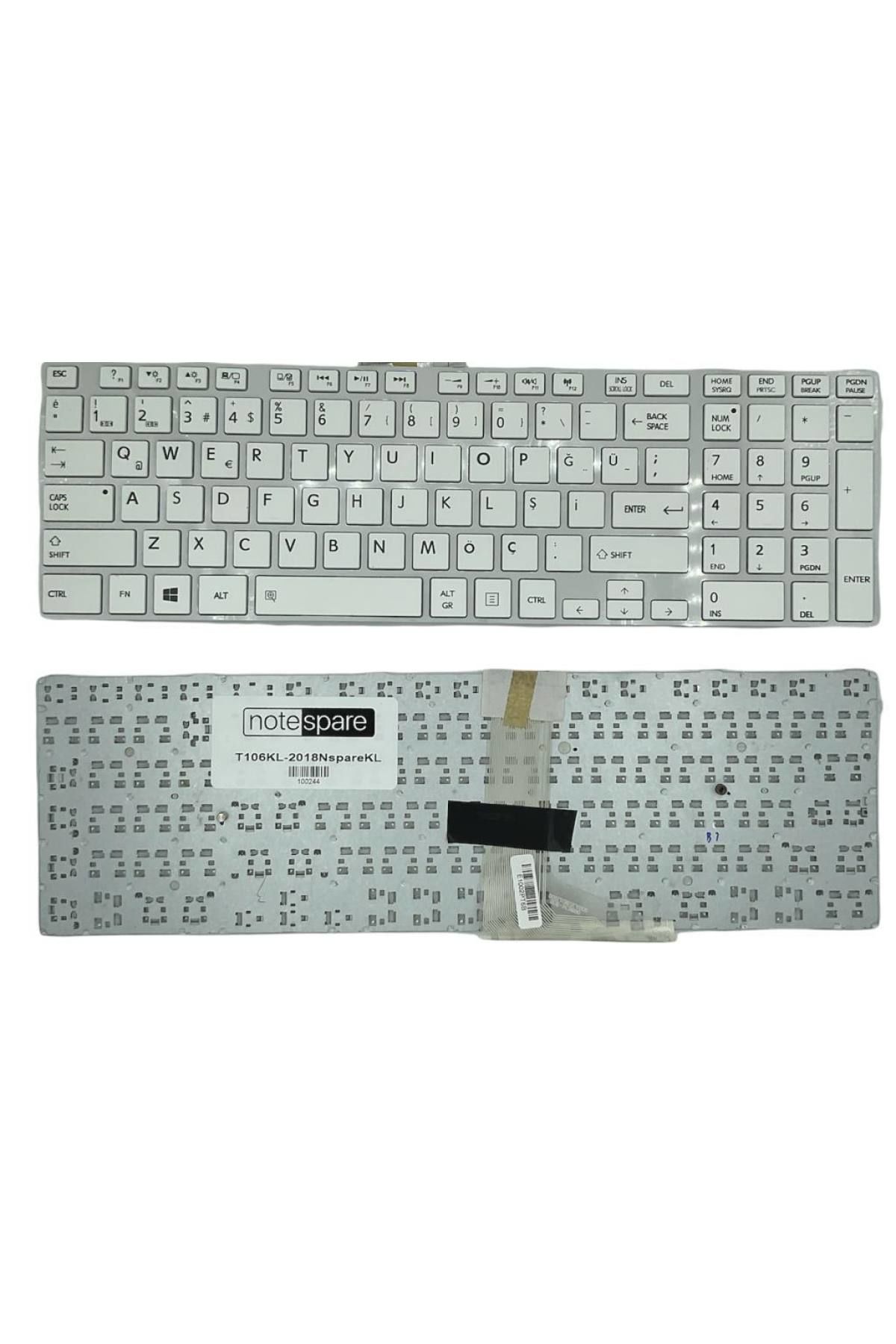 Toshiba ile Uyumlu Satellite Pro C70-A-12T, C70-A-13Z, C70-A-140 Notebook Klavye Beyaz TR