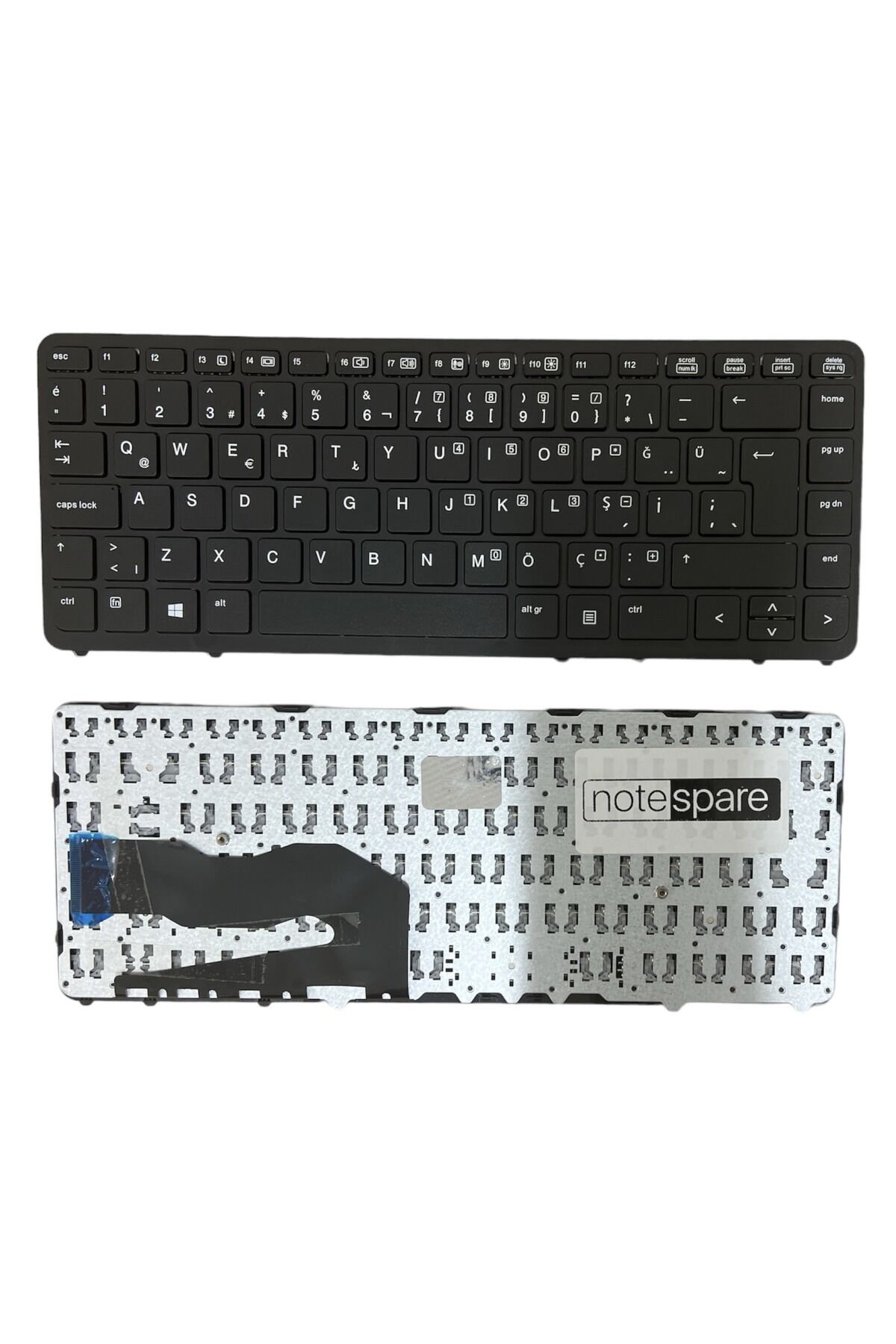 Hp ile Uyumlu EliteBook 840 G2 J8R51EA, 840 G2 L2W81AW Notebook Klavye Siyah TR Çerçeveli