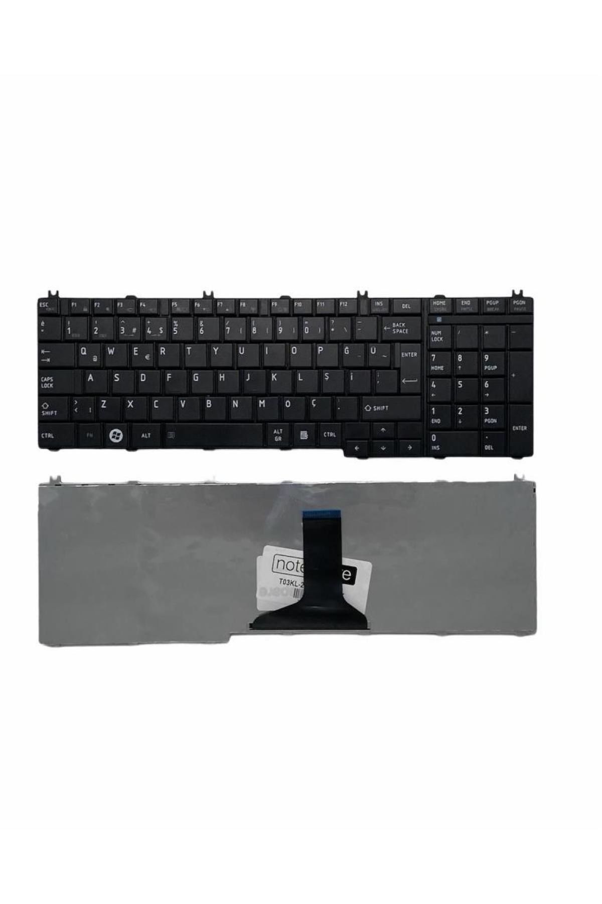 Toshiba ile Uyumlu 9Z.N4WGU.10G, 9Z.N4WGV.001, 9Z.N4WGV.006 Notebook Klavye Siyah TR