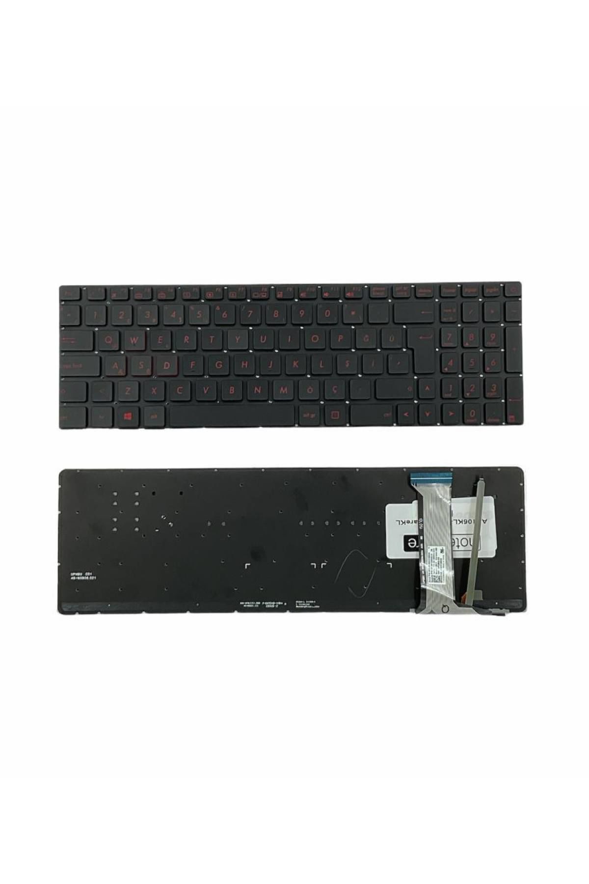 Asus ile Uyumlu 0KNB0-662CUI00, 0KNB0-662CUS00 Notebook Klavye Işıklı Siyah TR