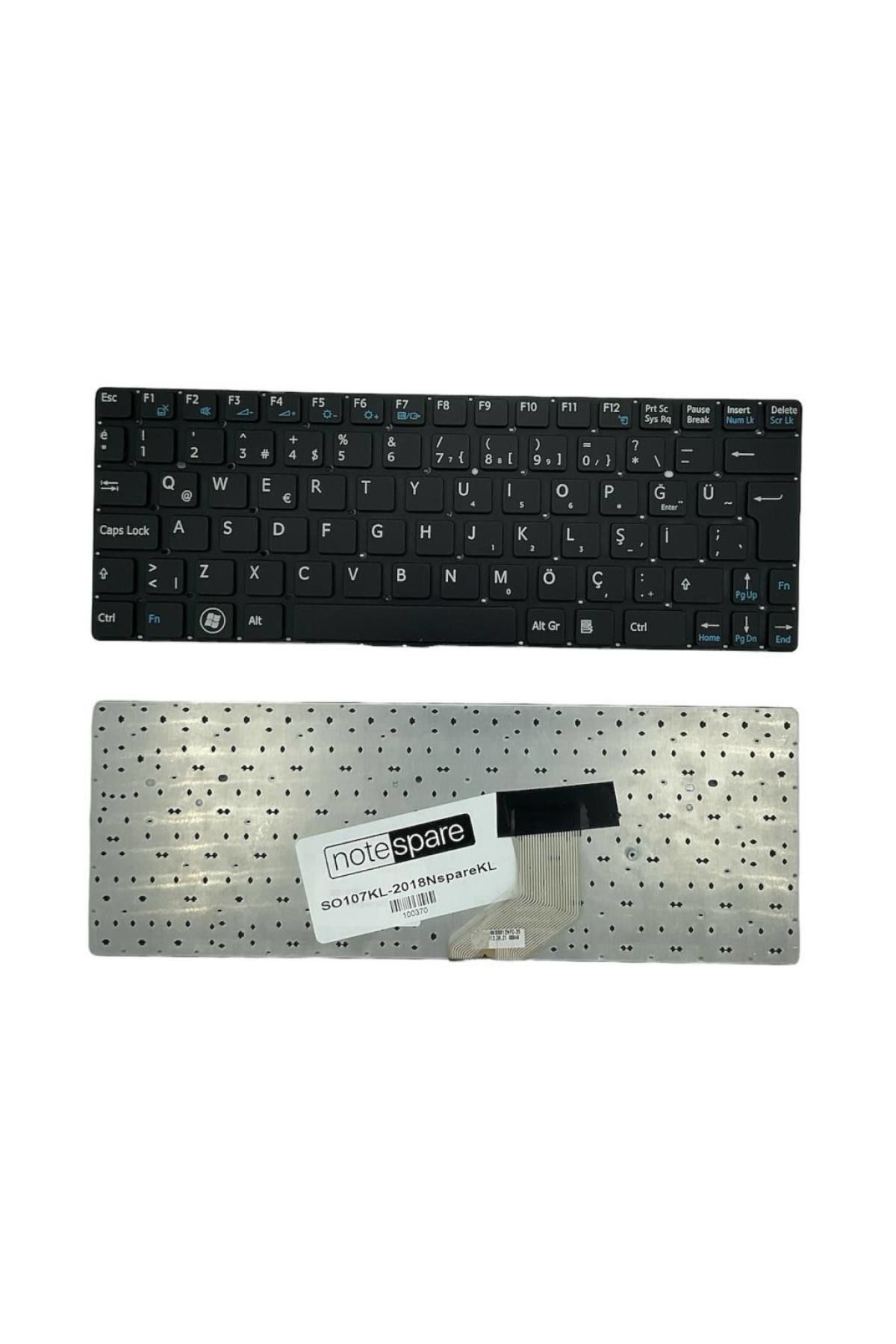 Sony ile Uyumlu Vaio SVE1111M1RW, SVE1112, SVE11125CC, SVE11125CCB Notebook Klavye Siyah TR