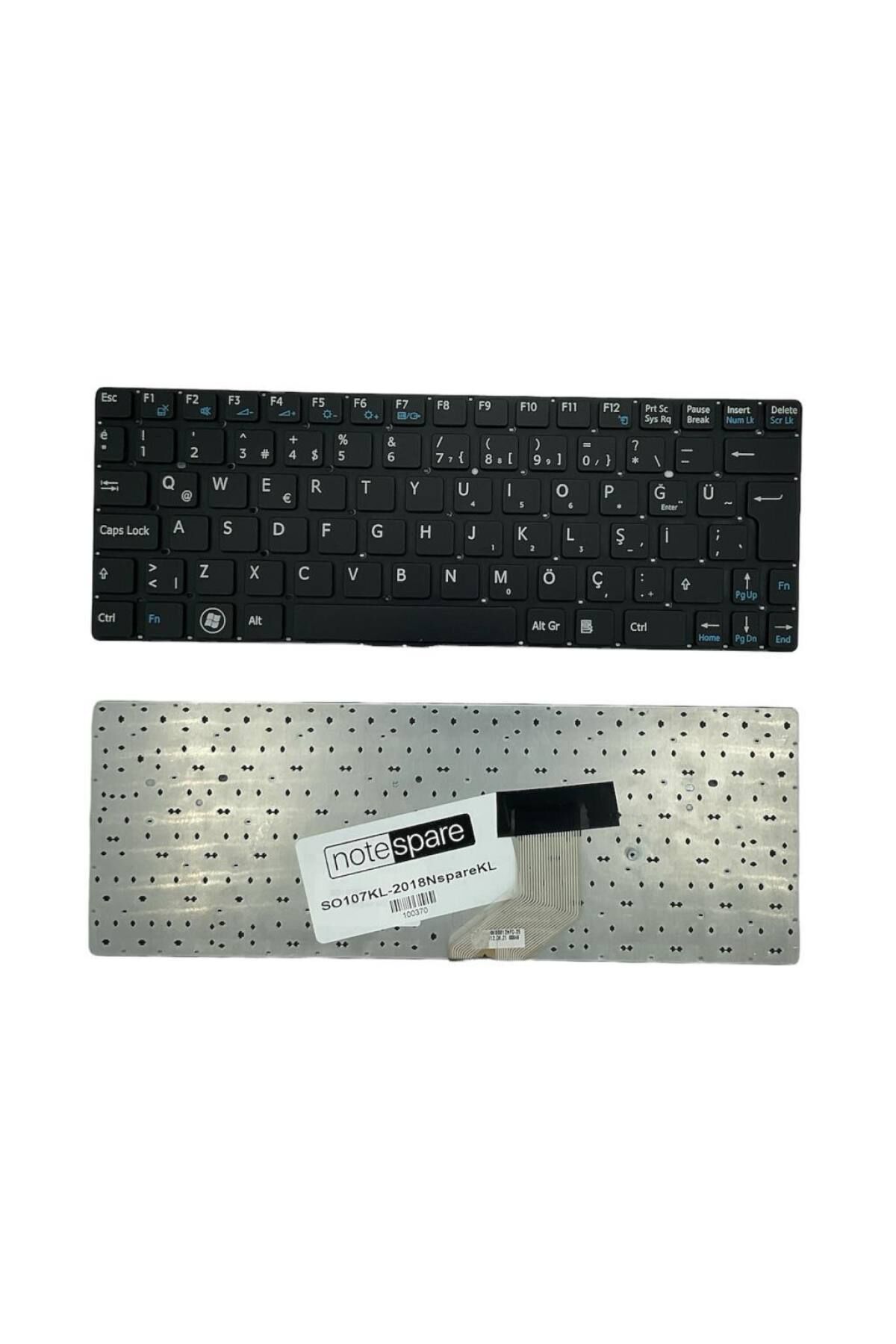 Sony ile Uyumlu Vaio SVE11125CXB, SVE11125CXW, SVE11126CA, SVE11126CAB Notebook Klavye Siyah TR