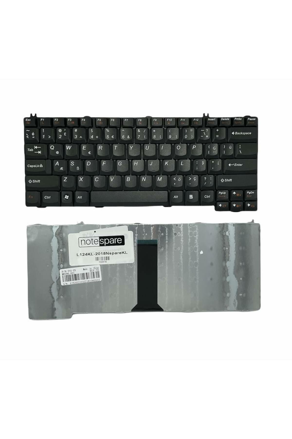 Lenovo ile Uyumlu IdeaPad 3000 N200, 3000 V100, 3000 V200 Notebook Klavye Siyah TR