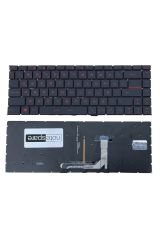 Msi ile Uyumlu GF65 Thin İ5-10300H Klavye Işıklı Siyah Kırmızı Tuşlu TR Küçük Enter Versiyon
