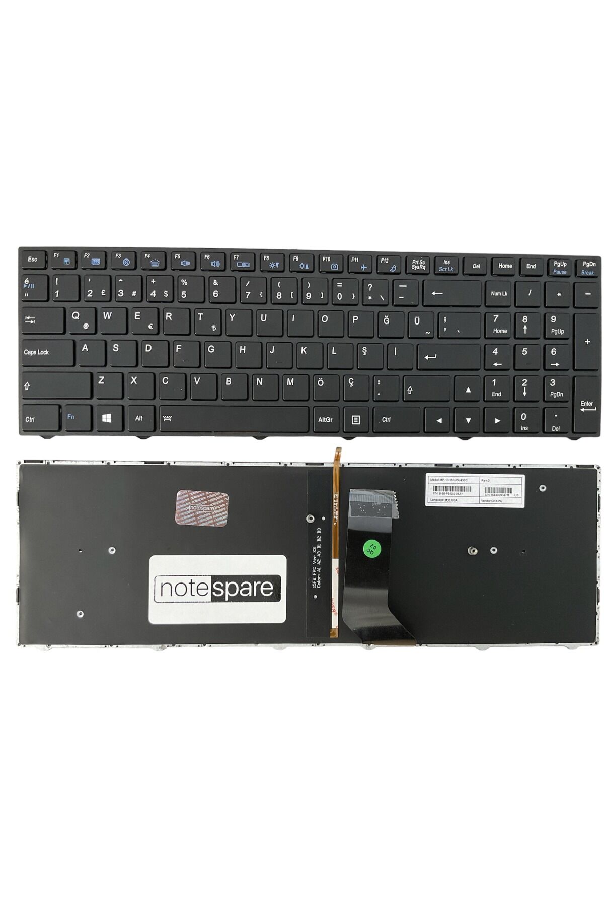 Monster ile Uyumlu Markut M5 V5, M5 V5.1 Işıklı Klavye Siyah TR Versiyon 1 Beyaz Aydınlatmalı