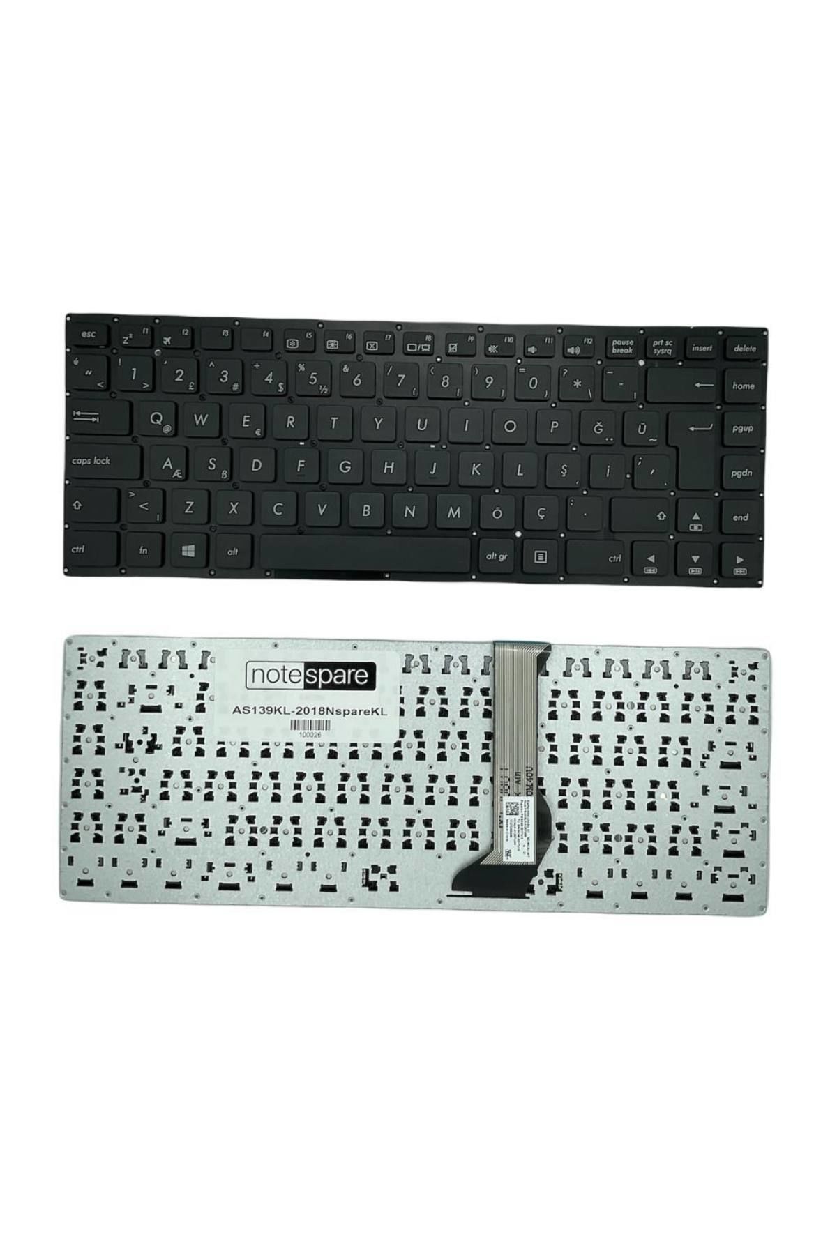 Asus ile Uyumlu VivoBook E402NA-GA046T, E402NA-GA064T, E402NA-GA071 Notebook Klavye Siyah TR