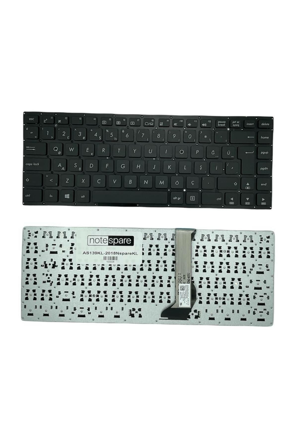 Asus ile Uyumlu VivoBook E402WA, E402YA, F402MA, F402SA, L402MA Notebook Klavye Siyah TR