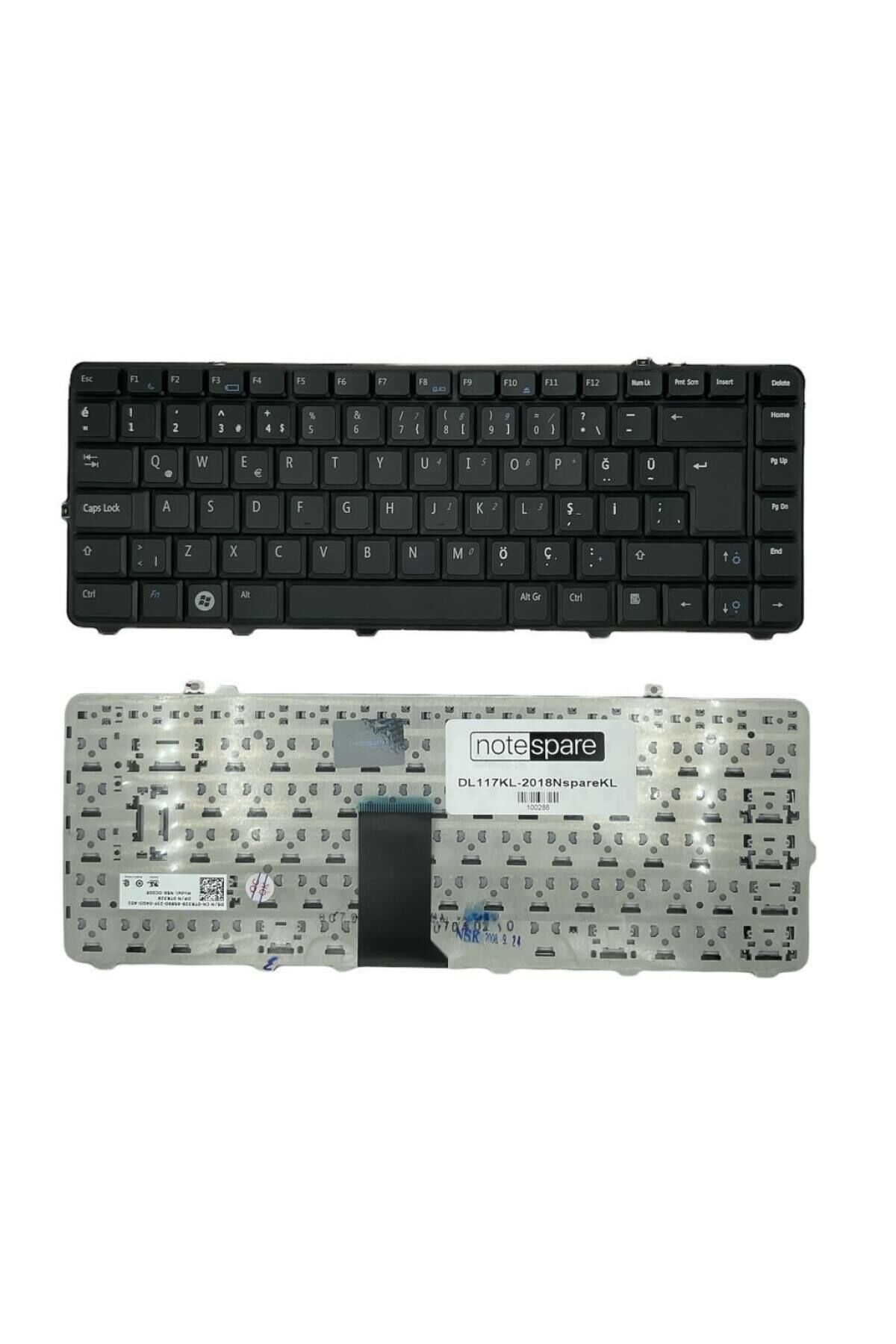 Dell ile Uyumlu Studio 1435, 1436, 1535, 1536, 1537, 1555, 1557, 1558 Notebook Klavye Siyah TR