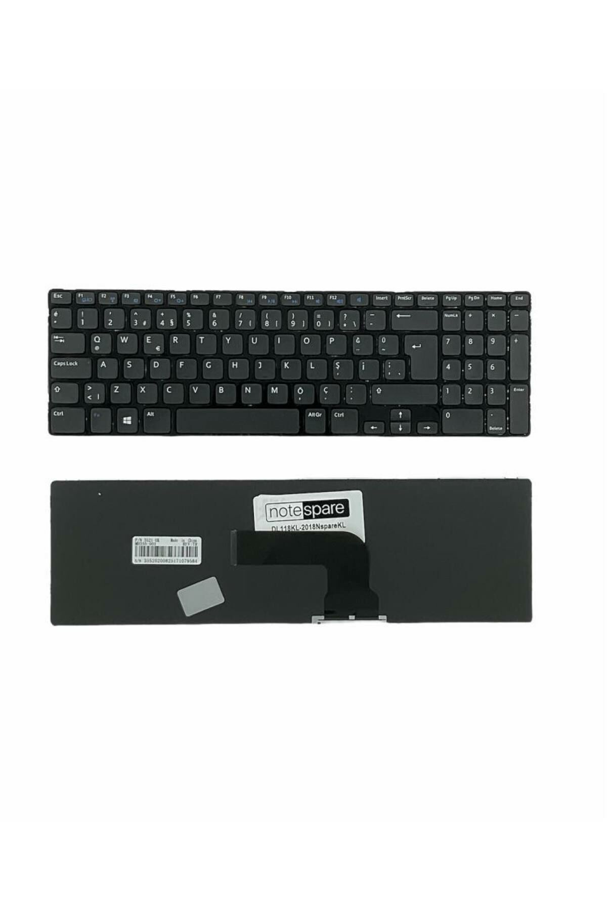 Dell ile Uyumlu Inspiron 3531 P28F, 3537 29F25C, 3537 B20F45C Notebook Klavye Siyah TR