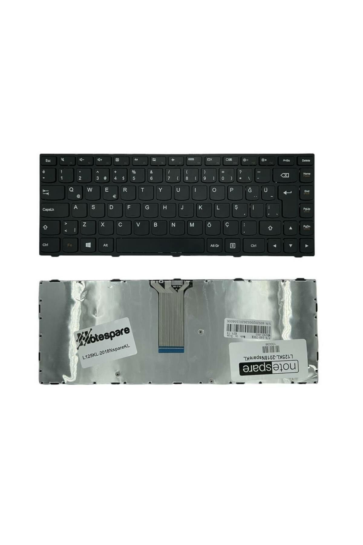 Lenovo ile Uyumlu IdeaPad IP300-14IBR, IP300-14ISK Notebook Klavye Siyah TR