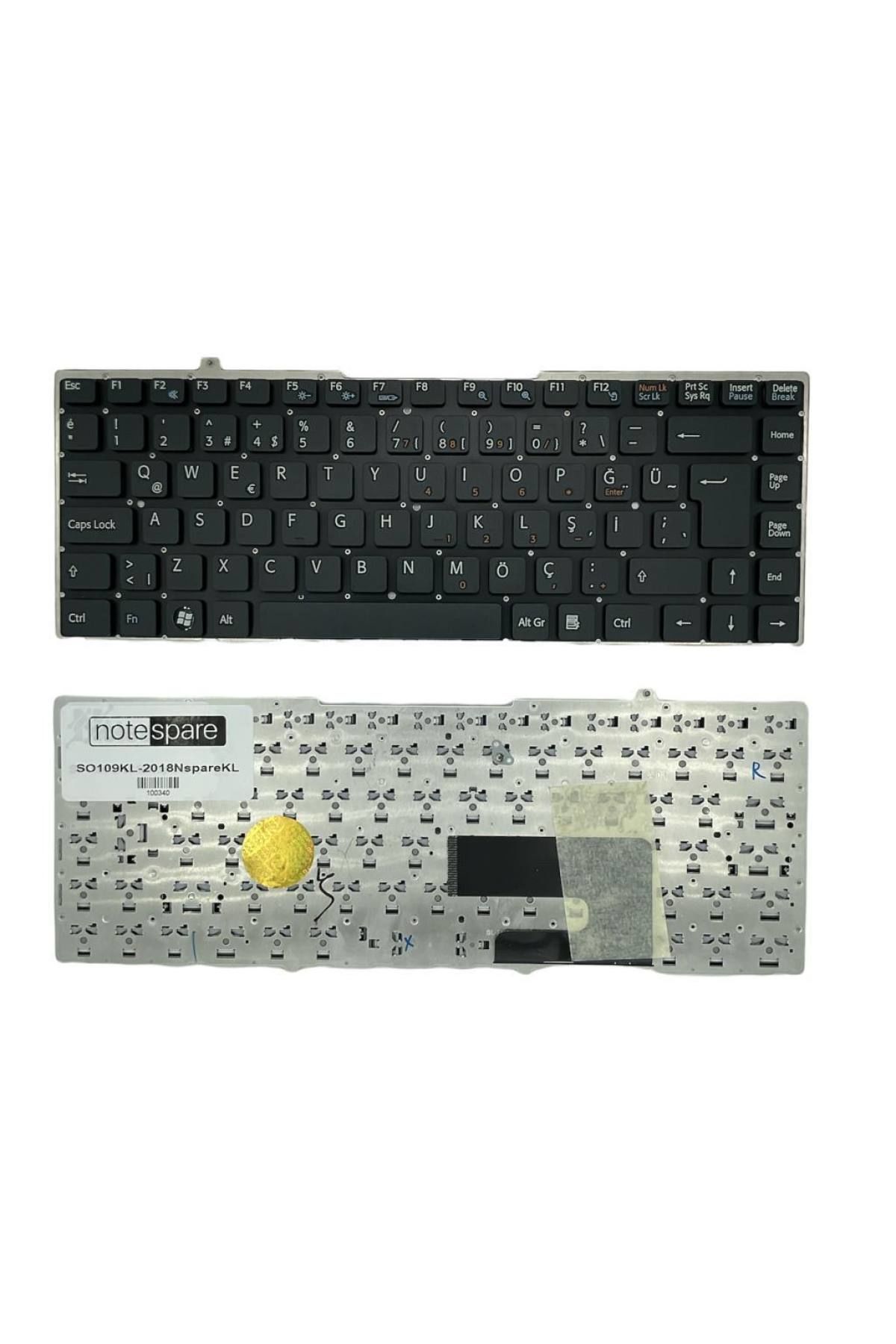Sony ile Uyumlu Vaio PCG-3B1M, PCG-3D1M, PCG-3F1M, PCG-3F3L Notebook Klavye Siyah TR