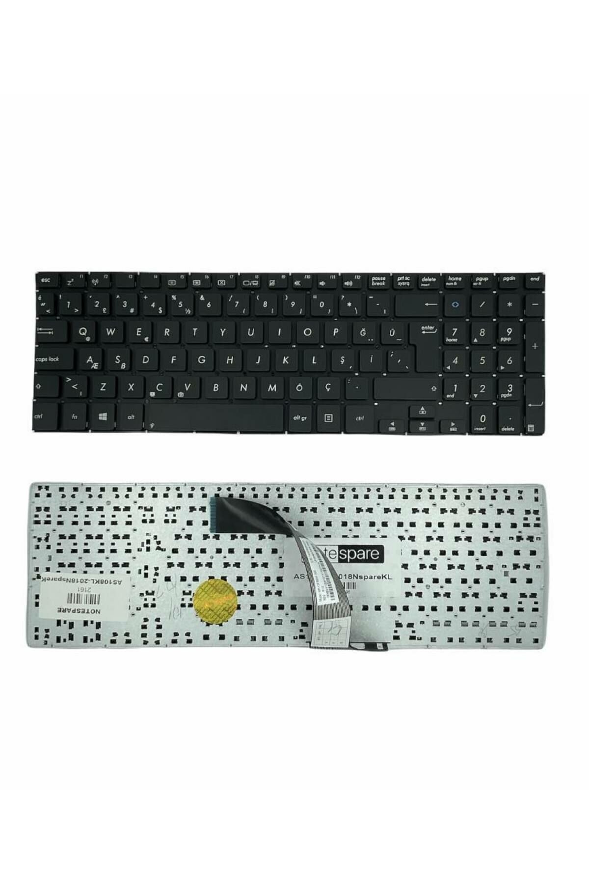 Asus ile Uyumlu VivoBook Flip TP501UB-CJ045T, TP501UB-CJ051T Notebook Klavye Siyah TR