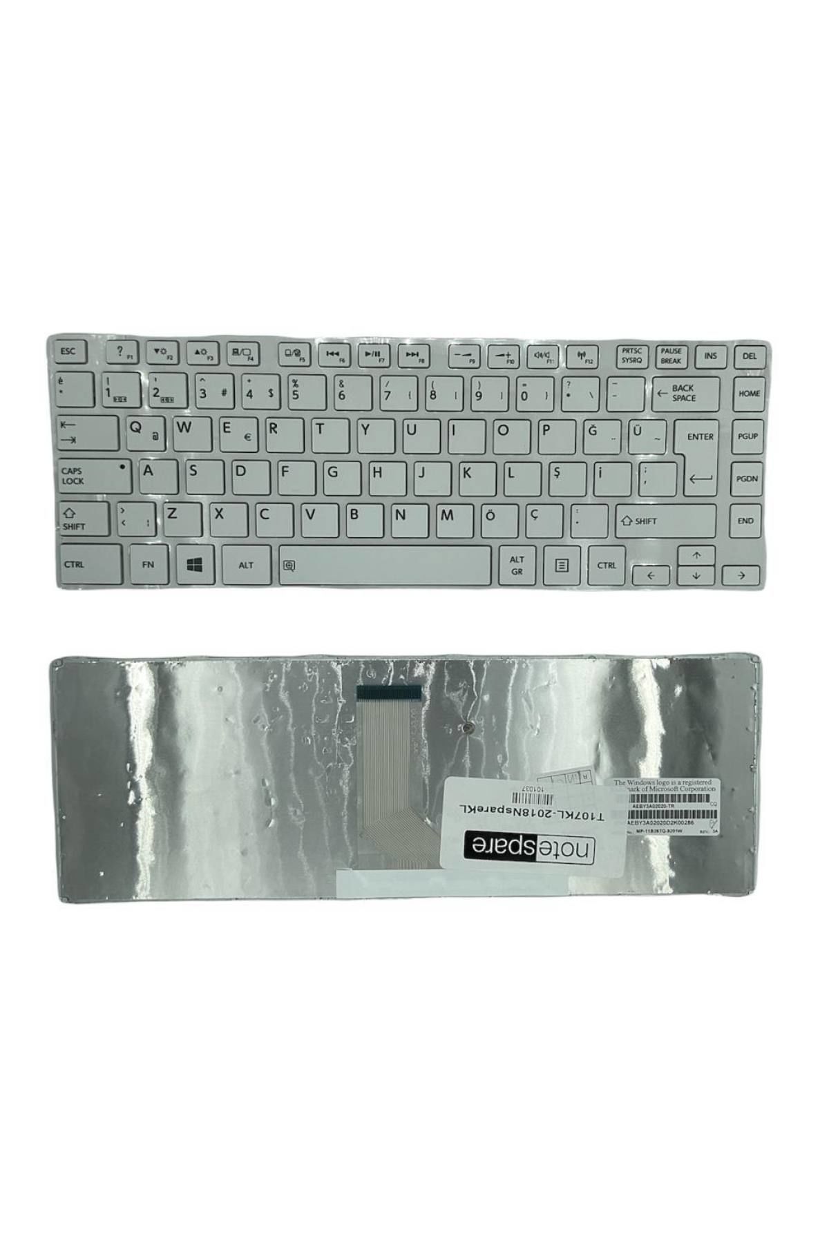 Toshiba ile Uyumlu Satellite L830-16G, L830-B5S, L830-CKW, P845-BKS Notebook Klavye Beyaz TR