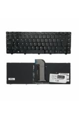 Dell ile Uyumlu Inspiron 14-N3437, 14R-3421, 14R-3437 Notebook Klavye Işıklı Siyah TR