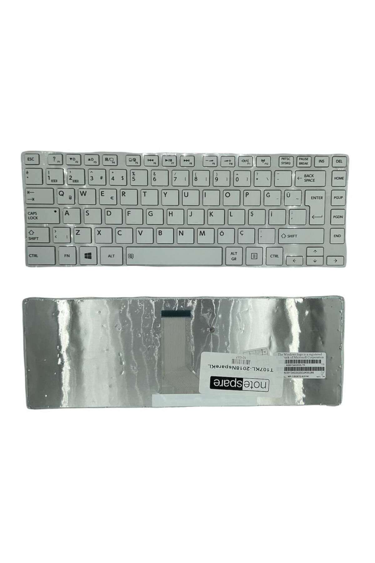 Toshiba ile Uyumlu Satellite P845, P845D, P845-DAS Notebook Klavye Beyaz TR