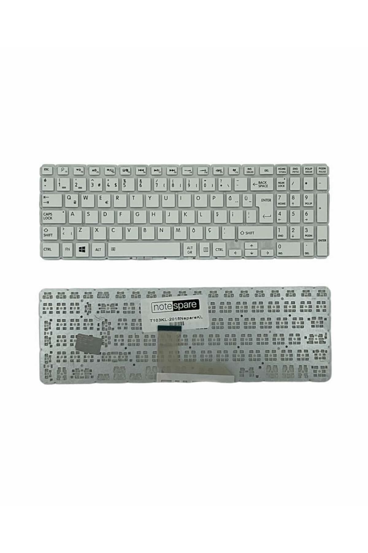 Toshiba ile Uyumlu AEBLIU00110, AEBLIU01110, AEBLIU01210, AEBLYU00010 Notebook Klavye Beyaz TR